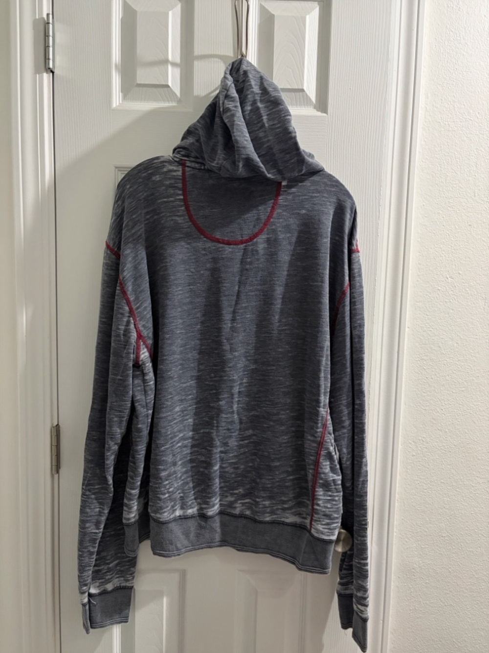 St. Thomas V.I. Hooded Pullover - Charcoal Gray.  Unisex. - Picture 3 of 4